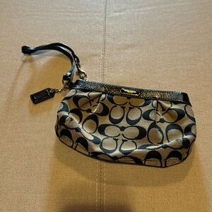 Black & Gray Coach Wristlet